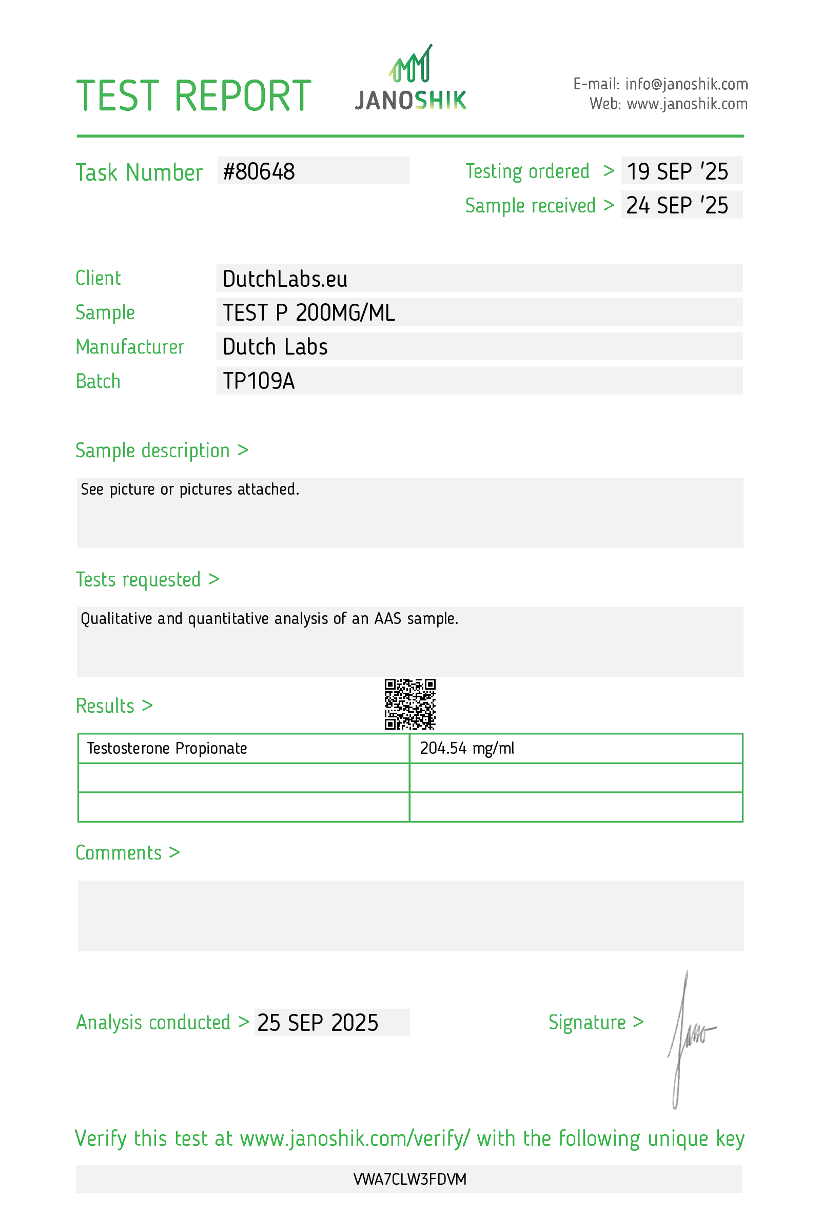 TEST P 200